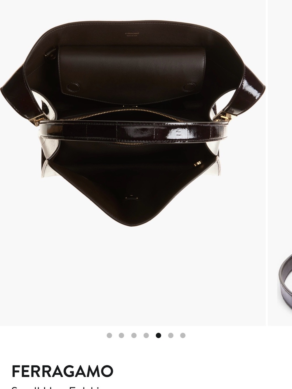 Salvatore Ferragamo Deep Burgundy Patent Shoulder Bag with Gold Hardware - Picture 13 of 14